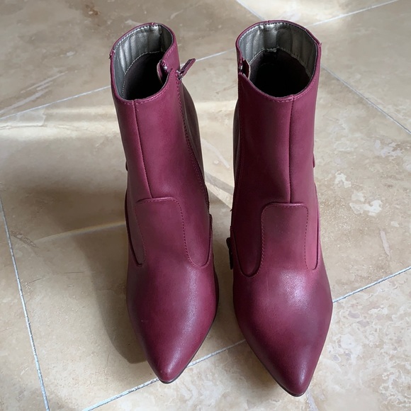 Michael Antonio Shoes - Michael Antonio faux leather Burgundy Booties